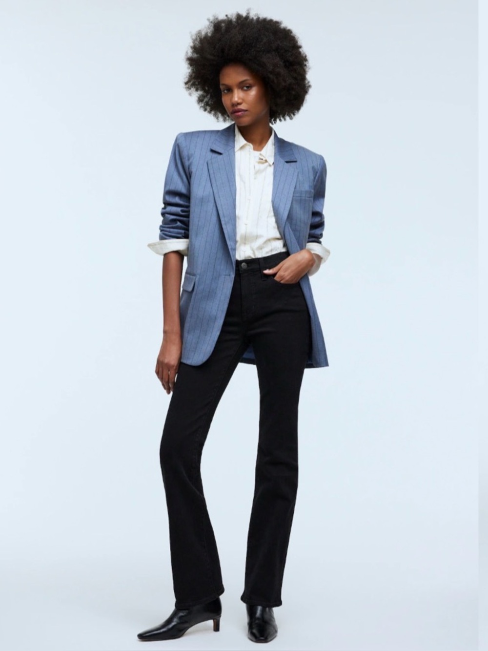 Madewell Kick Out Mid-Rise Full-Length Jeans Black Size 29